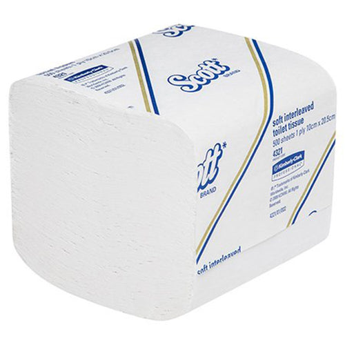 Scott Toilet Tissue Deluxe Soft Interleaved 1Ply (Carton of 36)
