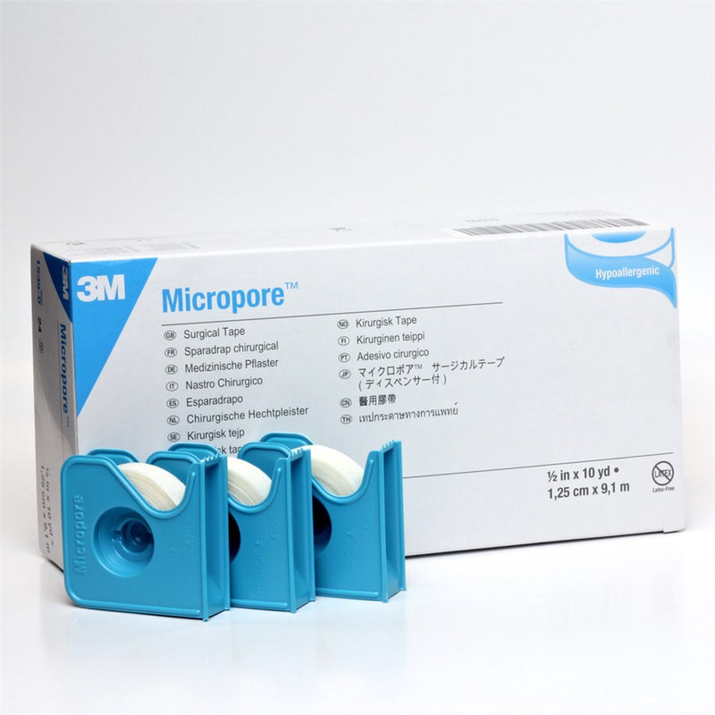 The Micropore Surgical Tape 12mm x 9.1m Dispenser Pack 1535-0