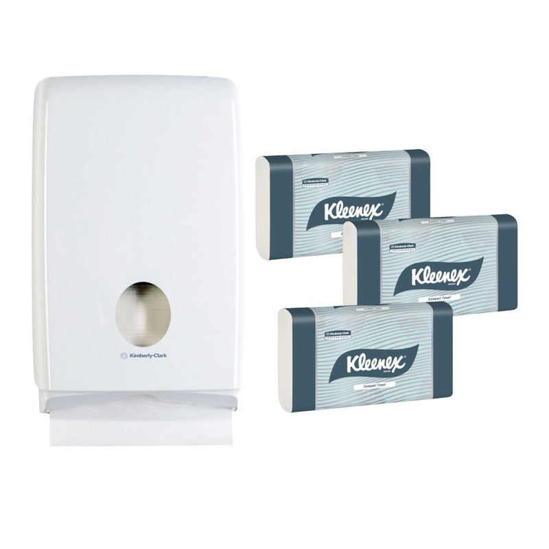 The Kleenex Compact Towel Starter Pack with Dispenser 4441