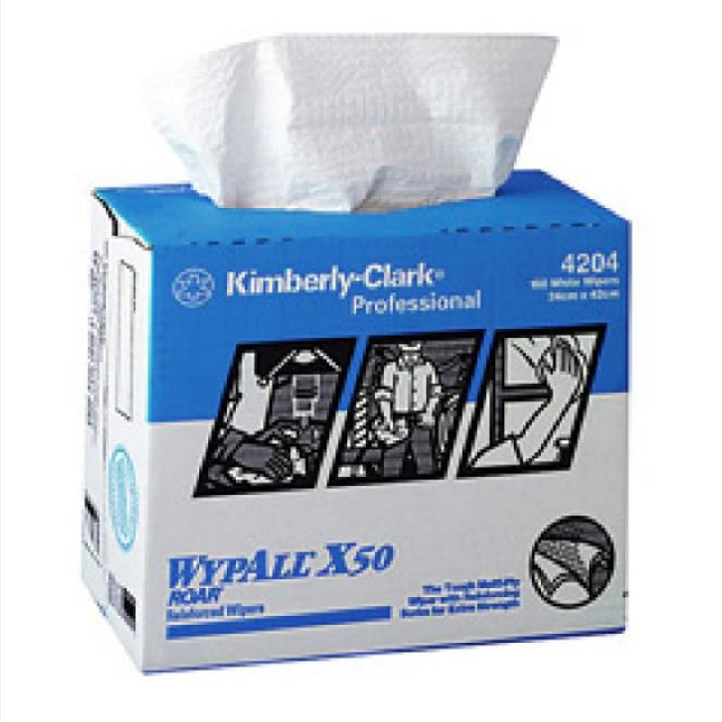 The Wypall X50 Pop-Up Wipers 24 x 42cm White 4204