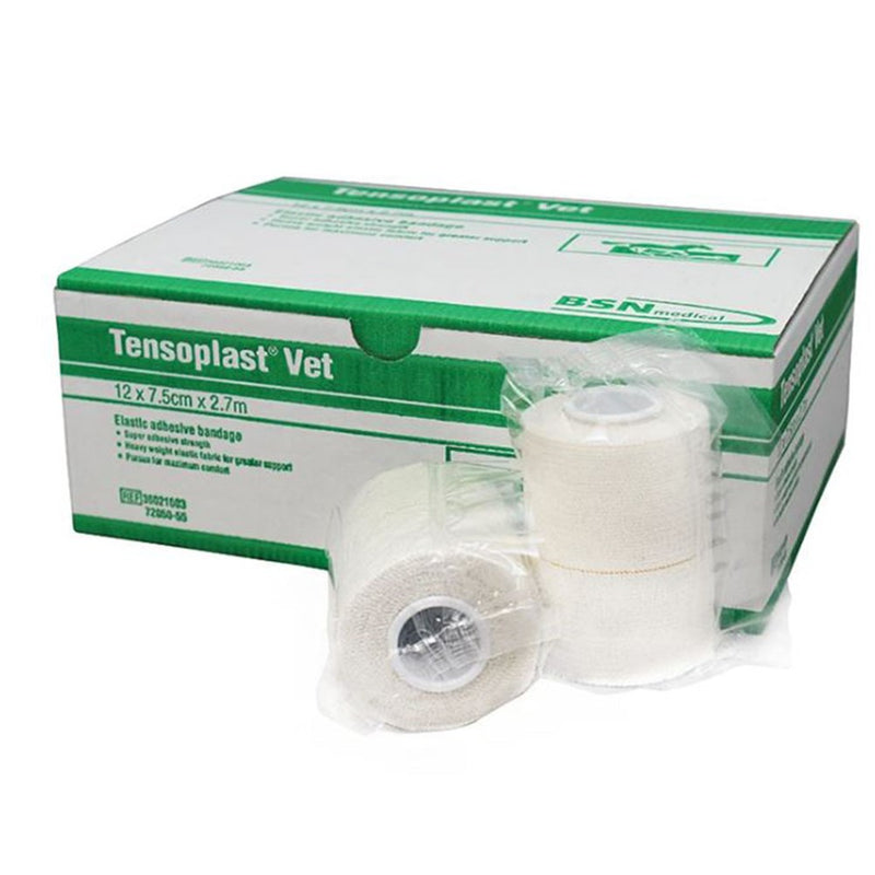 The Tensoplast Adhesive Bandages 7.5cm x 2.3m Vet Yellow Line