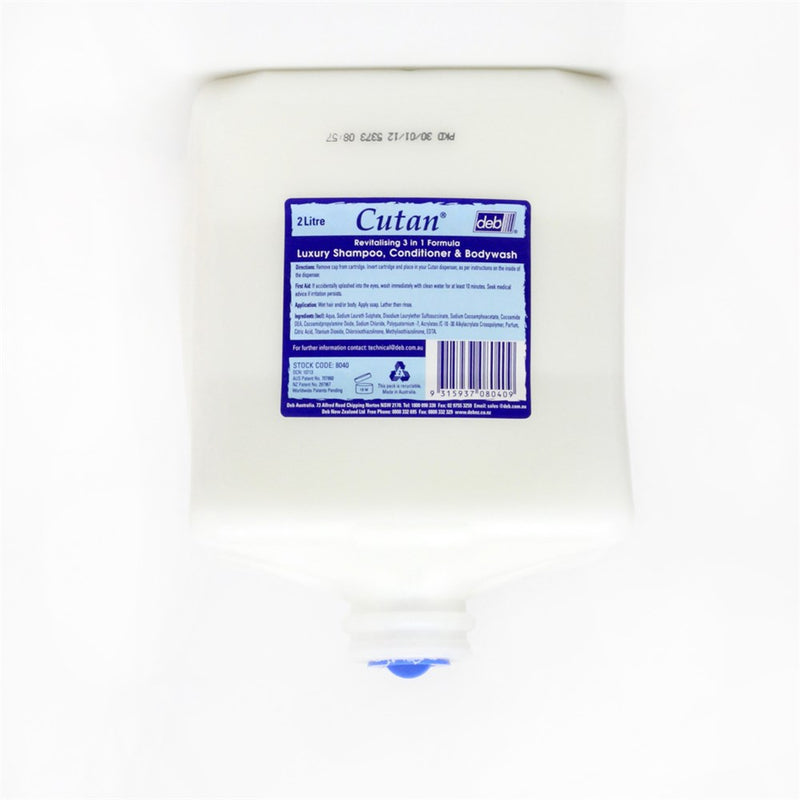 The Cutan 3 In 1 Hair & Body Wash 2Ltr Cartridge