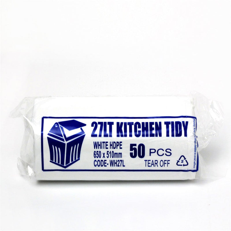 The Garbage Kitchen Tidy Bin Liner Med 27L 61cm x 51cm Roll 50