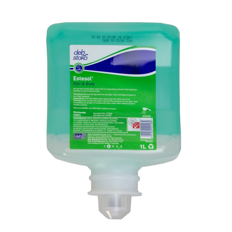 The Estesol Hair & Body Wash Rainforest Fresh 1Ltr Cartridge