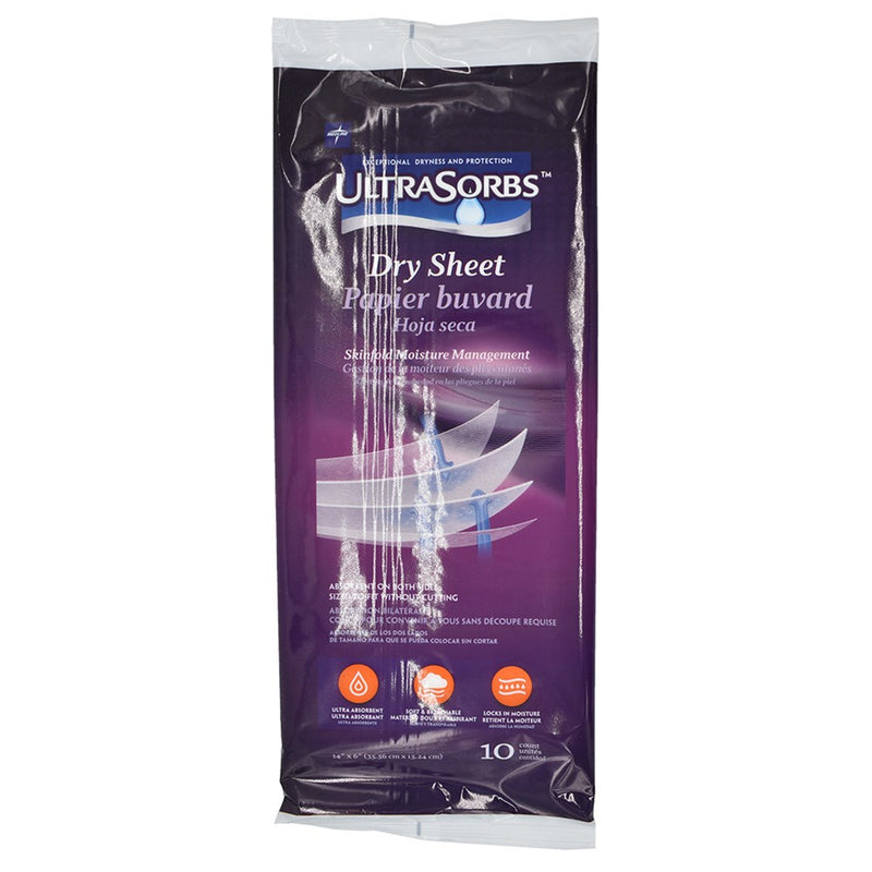The Ultrasorb Skinfold Dry Sheet 36 x 15cm P10