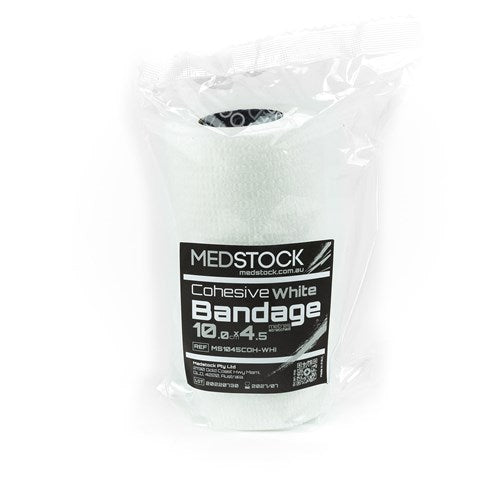 The Medstock Cohesive Bandage White 10cm x 4.5m