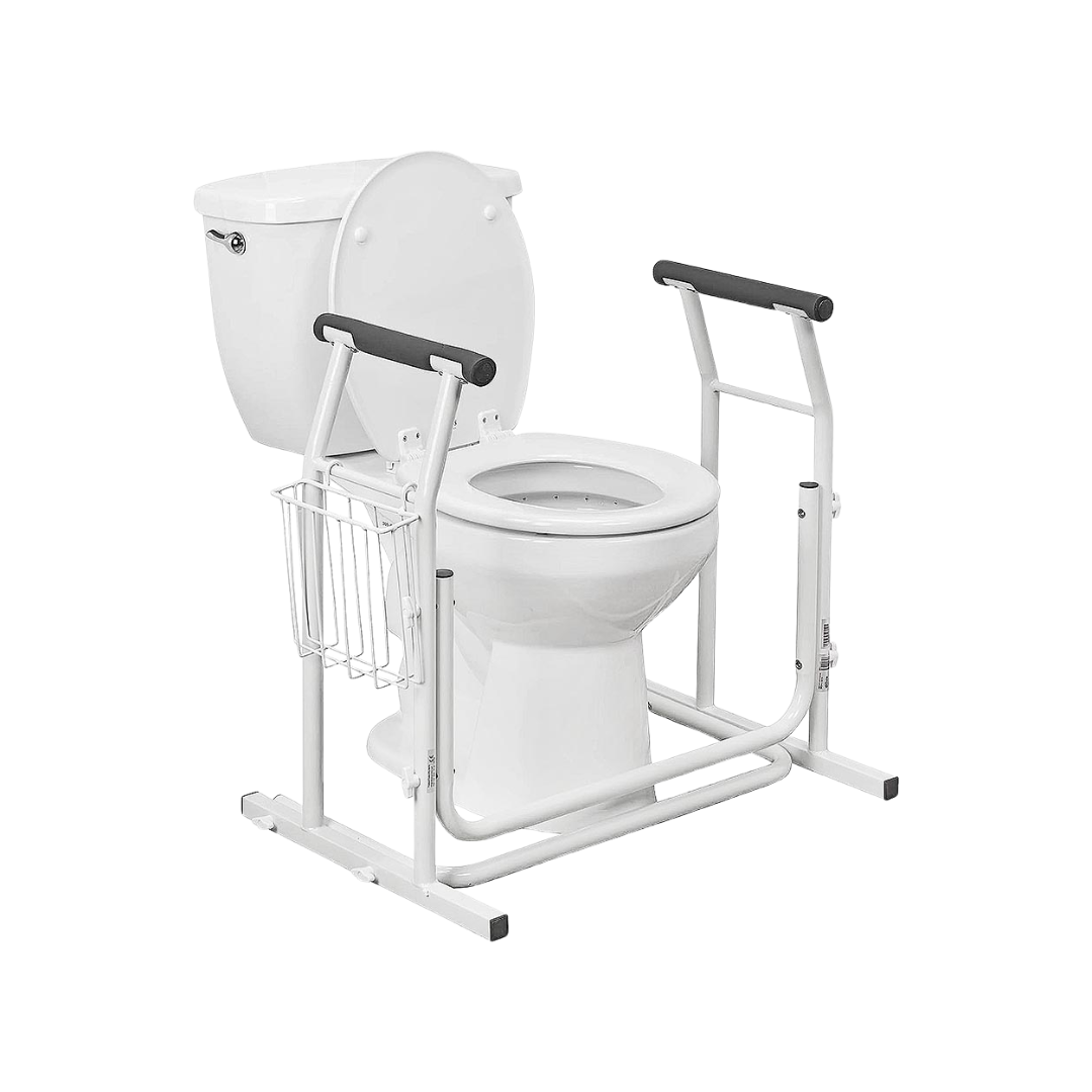 Toilet Surround Support Rails, with Basket -DJ Med
