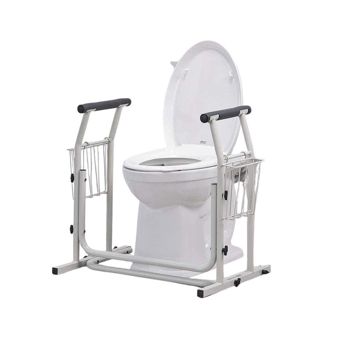 Toilet Surround Support Rails, with Basket -DJ Med