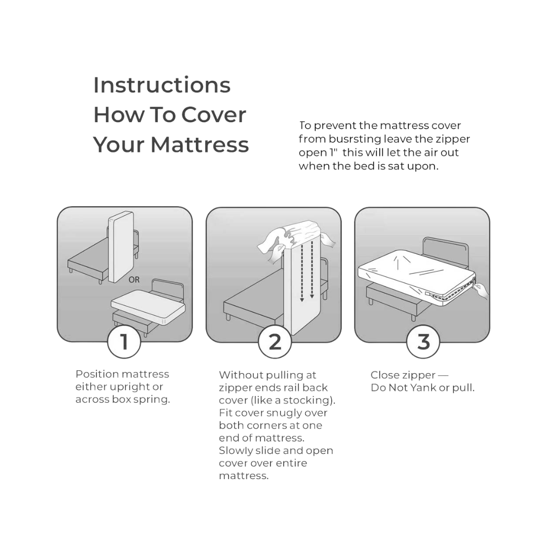 Vinyl Mattress Protector Cover, Zippered