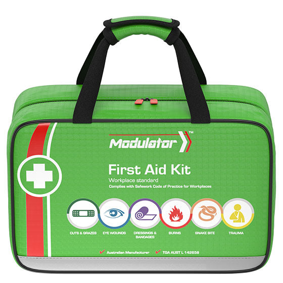 CUSTOM Modulator Commercial Softpack Food & Beverage First Aid Kit 36cm W x 14cm D x 23cm H  (Box of 4)