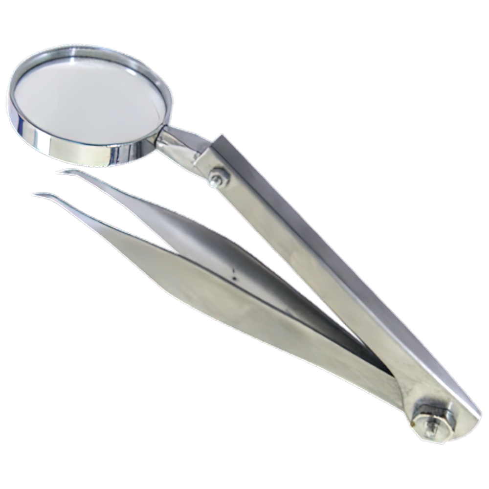 AEROINSTRUMENTS Stainless Steel Magnifying Glass Forceps 11cm (Box of 10)