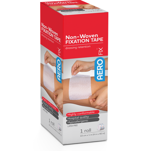 AEROFIX Non-Woven Fixation Tape 10cm x 1M (Box of 6)
