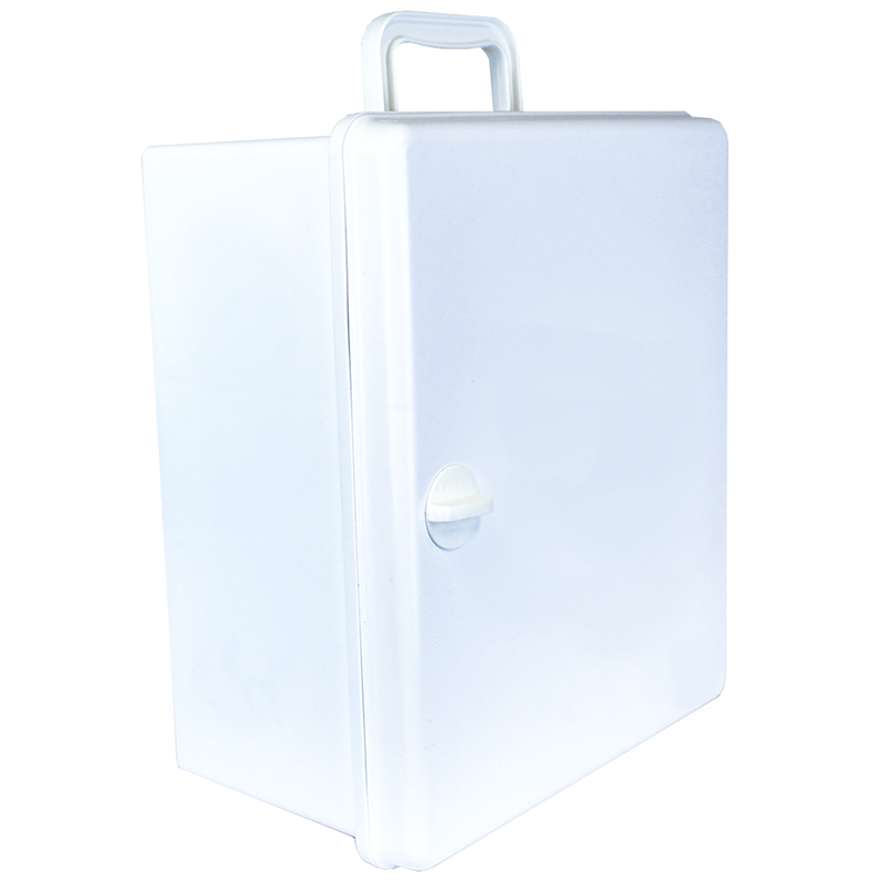 The AEROCASE Large White Plastic Cabinet with Knob Closure