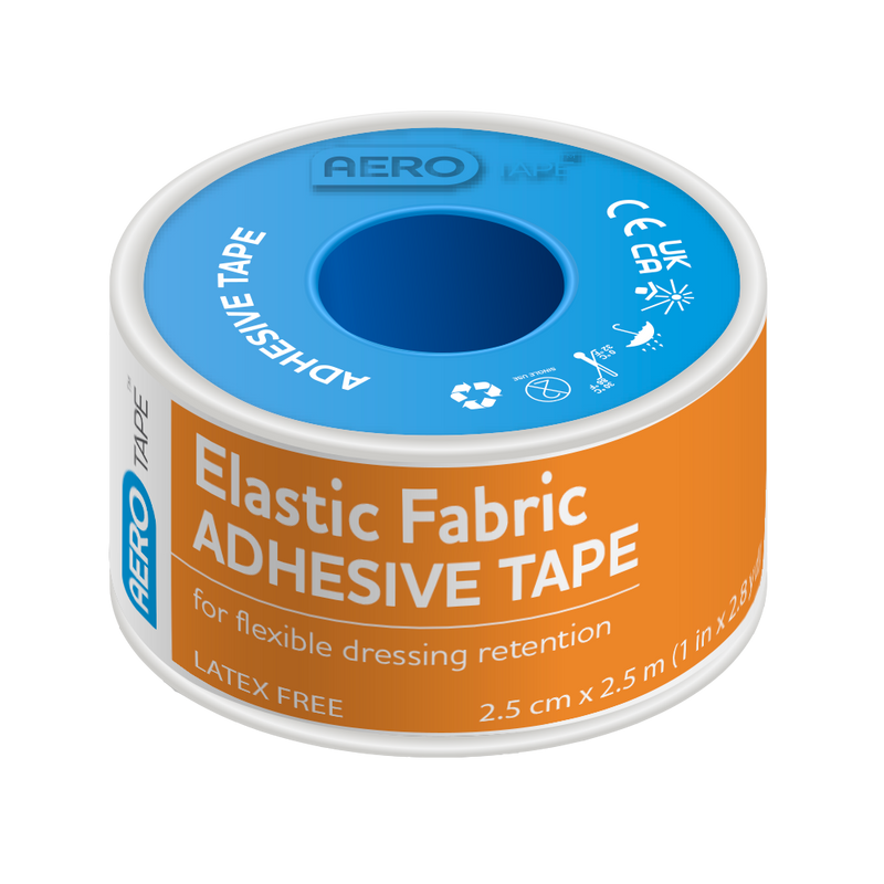 The AEROTAPE Elastic Fabric Adhesive Tape 2.5cm x 2.5M