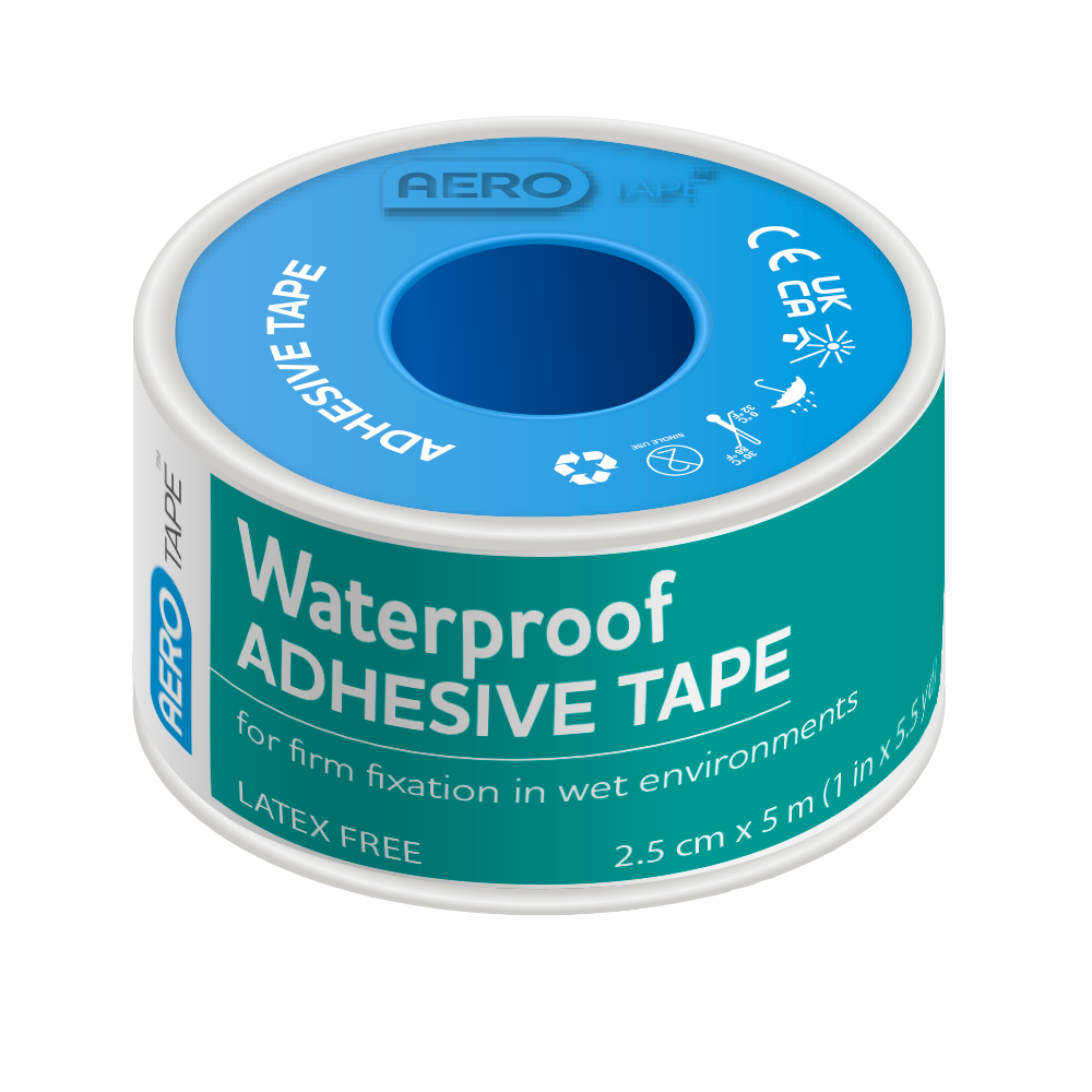 AEROTAPE Waterproof Adhesive Tape 2.5cm x 5M minimum order x 6