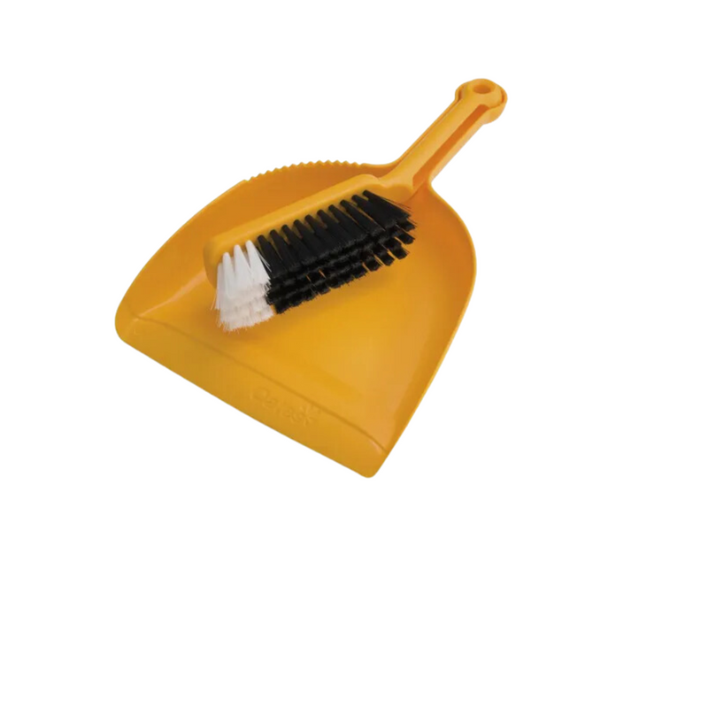 The Oates Dustpan & Bannister Set – Yellow