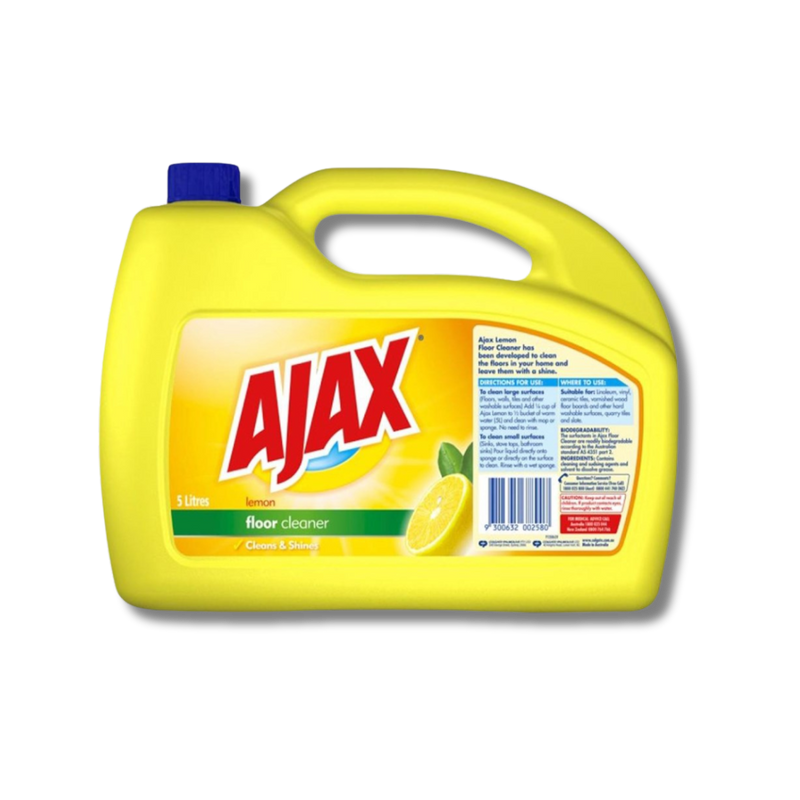 The Ajax Floor Cleaner Lemon 5 Litre