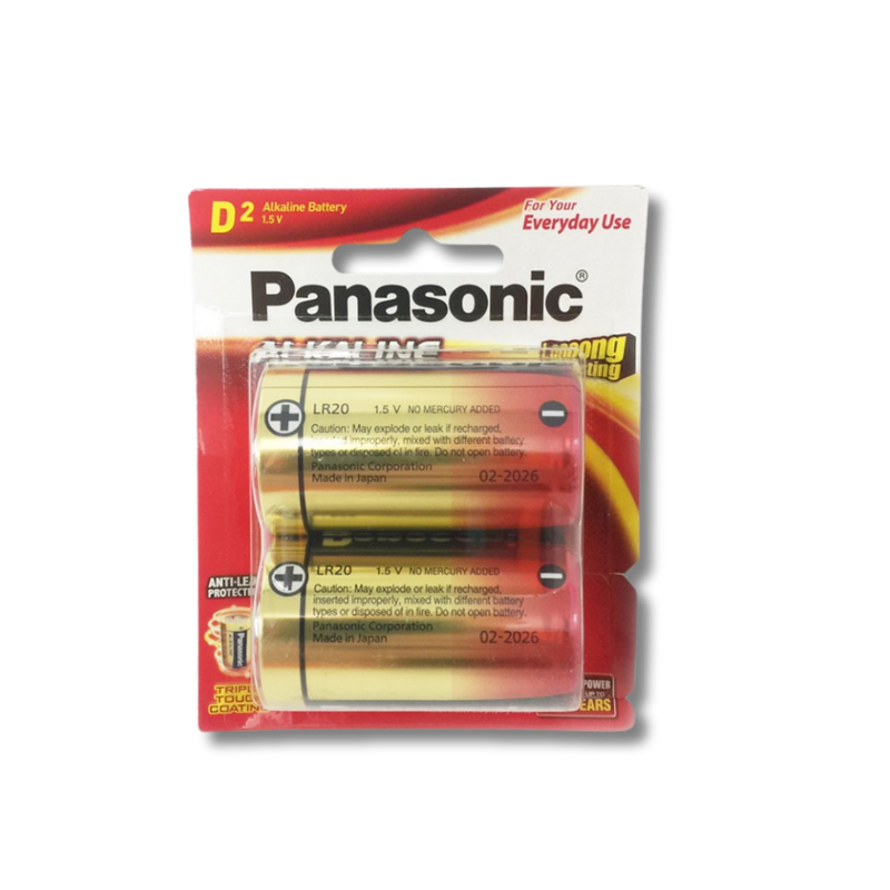 The Battery Panasonic Alkaline Size D – 2 Pack