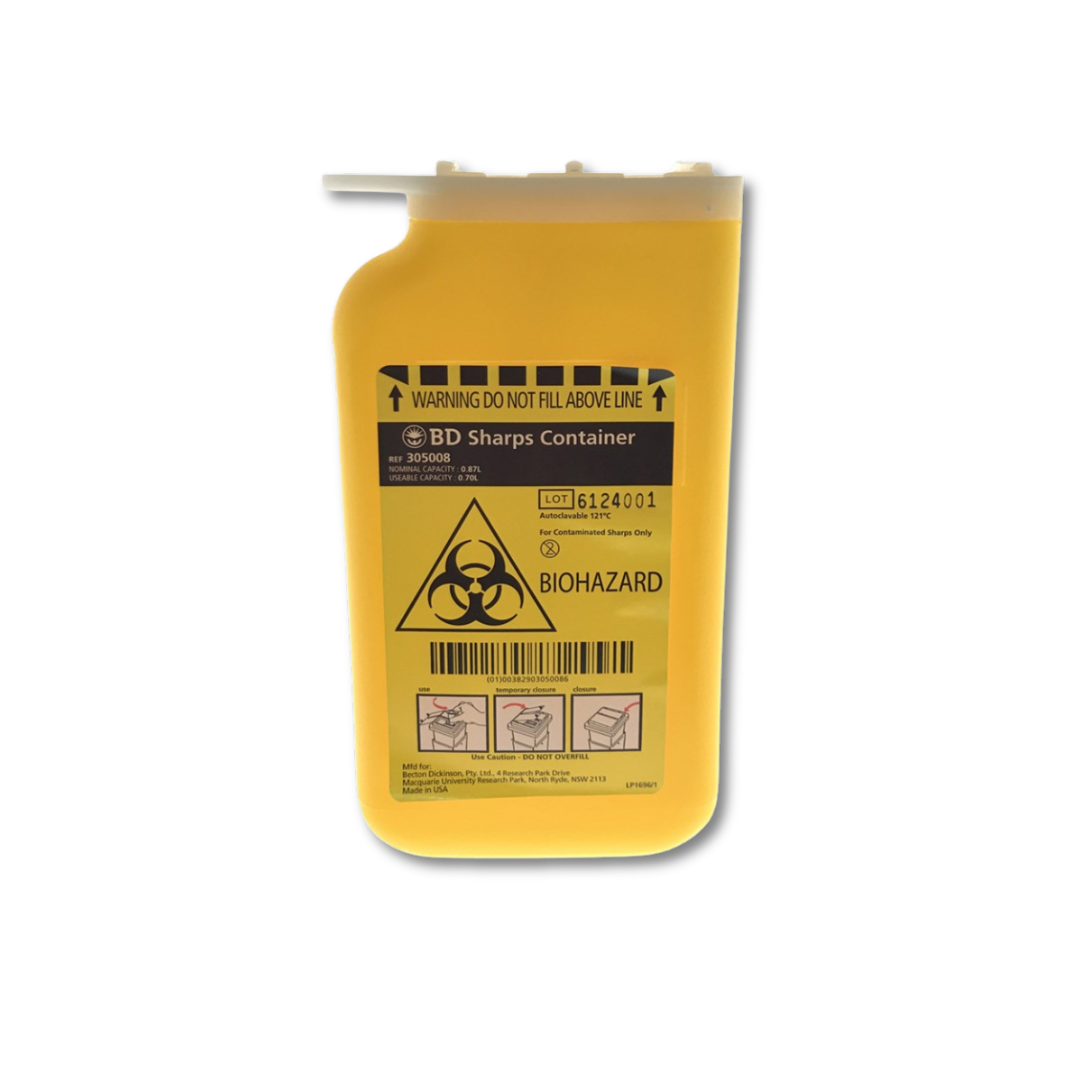 Bio-Hazard Collector B.D. Sharps .87ltr Insulin 305008