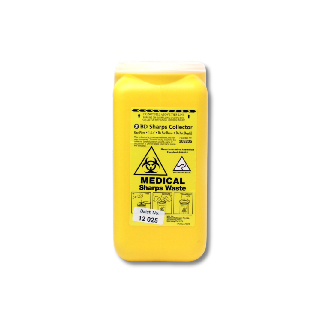 Bio-Hazard Collector B.D. Sharps 1.4 litre One Piece Insulin