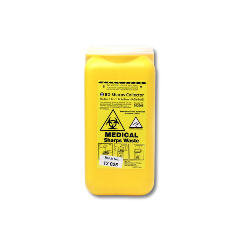 The Bio-Hazard Collector B.D. Sharps 1.4 Litre One Piece Insulin