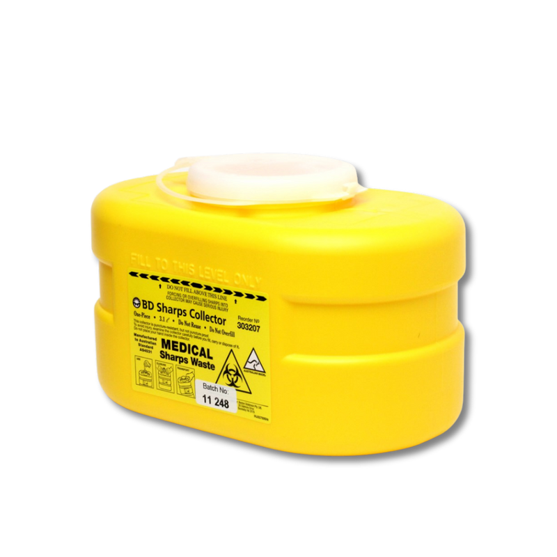 The Bio-Hazard Collector B.D. Sharps 3.1 Litre One Piece
