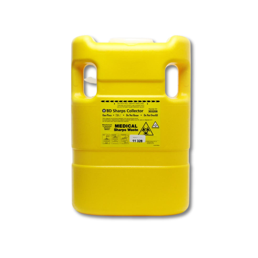Bio-Hazard Collector B.D. Sharps 7.8 litre One Piece