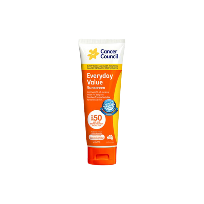 The CANCER COUNCIL SPF50 Everyday Value Sunscreen Tube 250mL