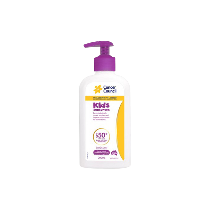 The CANCER COUNCIL SPF50+ Kids Sunscreen Pump 200mL