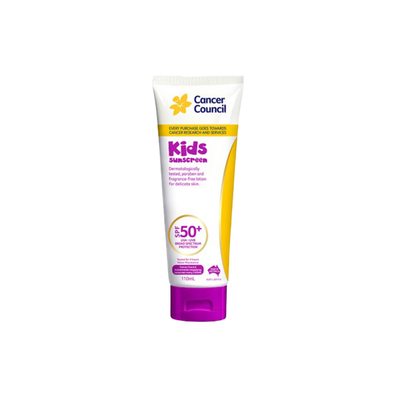 The CANCER COUNCIL SPF50+ Kids Sunscreen Tube 110mL