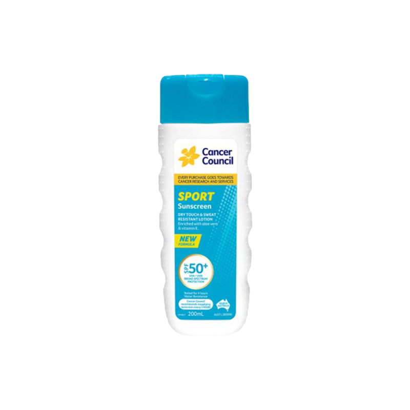 The CANCER COUNCIL SPF50+ Sport Sunscreen Bottle 200mL (Box of 30)