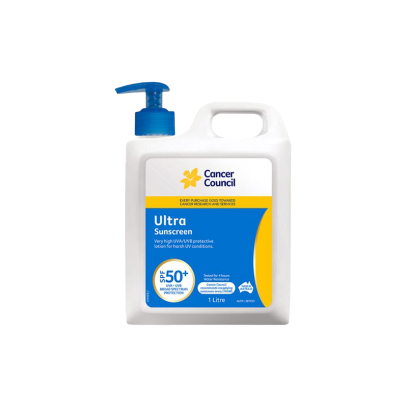 The CANCER COUNCIL SPF50+ Ultra Sunscreen Pump 1L (Box of 6)