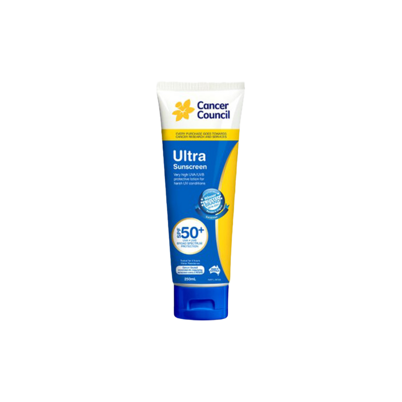 The CANCER COUNCIL SPF50+ Ultra Sunscreen Tube 250mL (Box of 24)