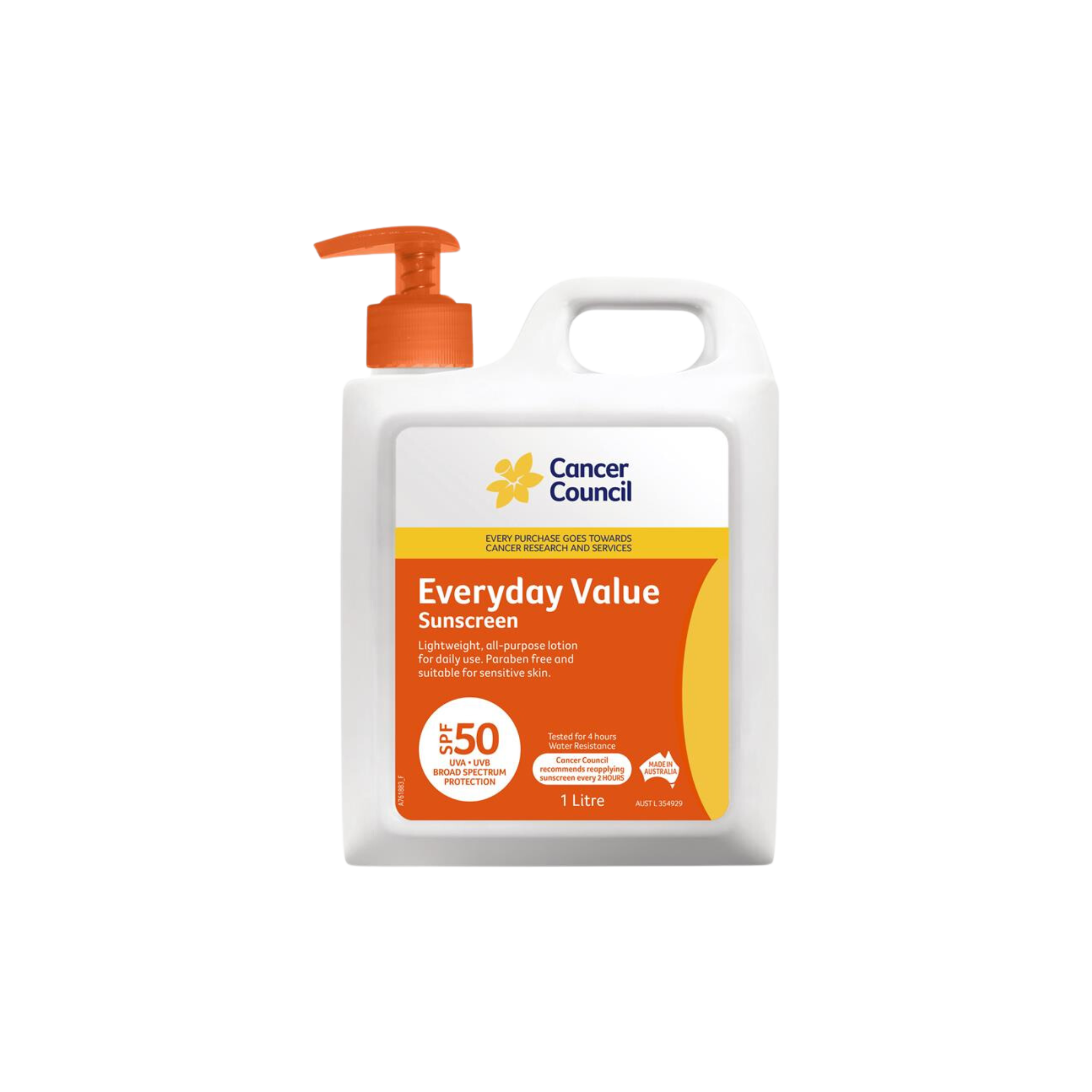 Cancer Council Everyday Sunscreen 1L SPF50+