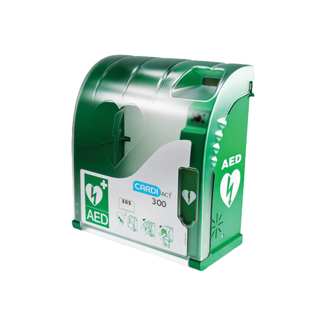 CardiAct Connect Secure Cabinet with Options - Yes +$250, Yes +$250, Yes +$500, Yes +$400, Yes +$400 - Public Access AEDs - NDIS