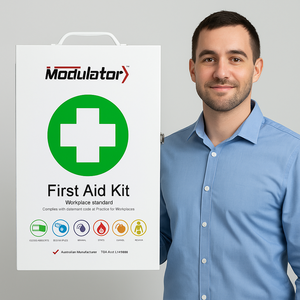 CUSTOM Modulator Metal Cabinet First Aid Kit