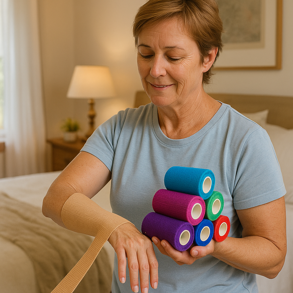 Coplus Cohesive Bandages Ass Colour Pack of 6 7.5cm x 3m