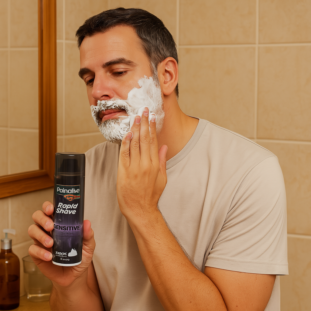 Palmolive Rapid Shave Foam Sensitive W- Aloe Vera 250g C6
