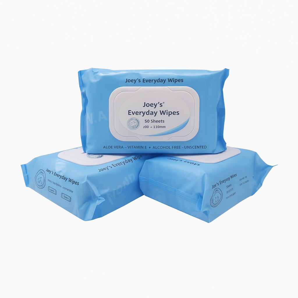 Joey Everyday Wet Wipes Unscented Alc Free with Lid 16x80's