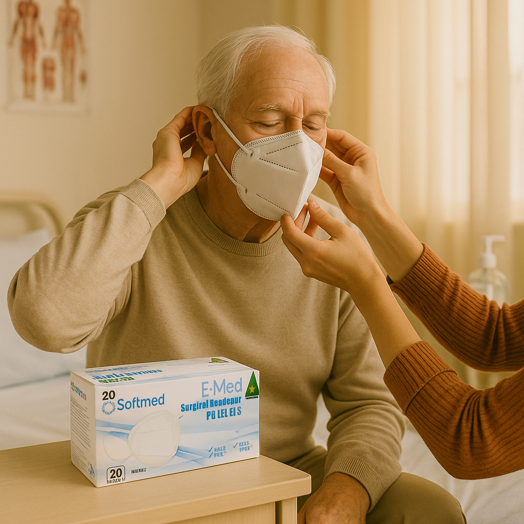 Softmed E-Med Surgical Respirator Mask P2 Level 3 - 20 Pack