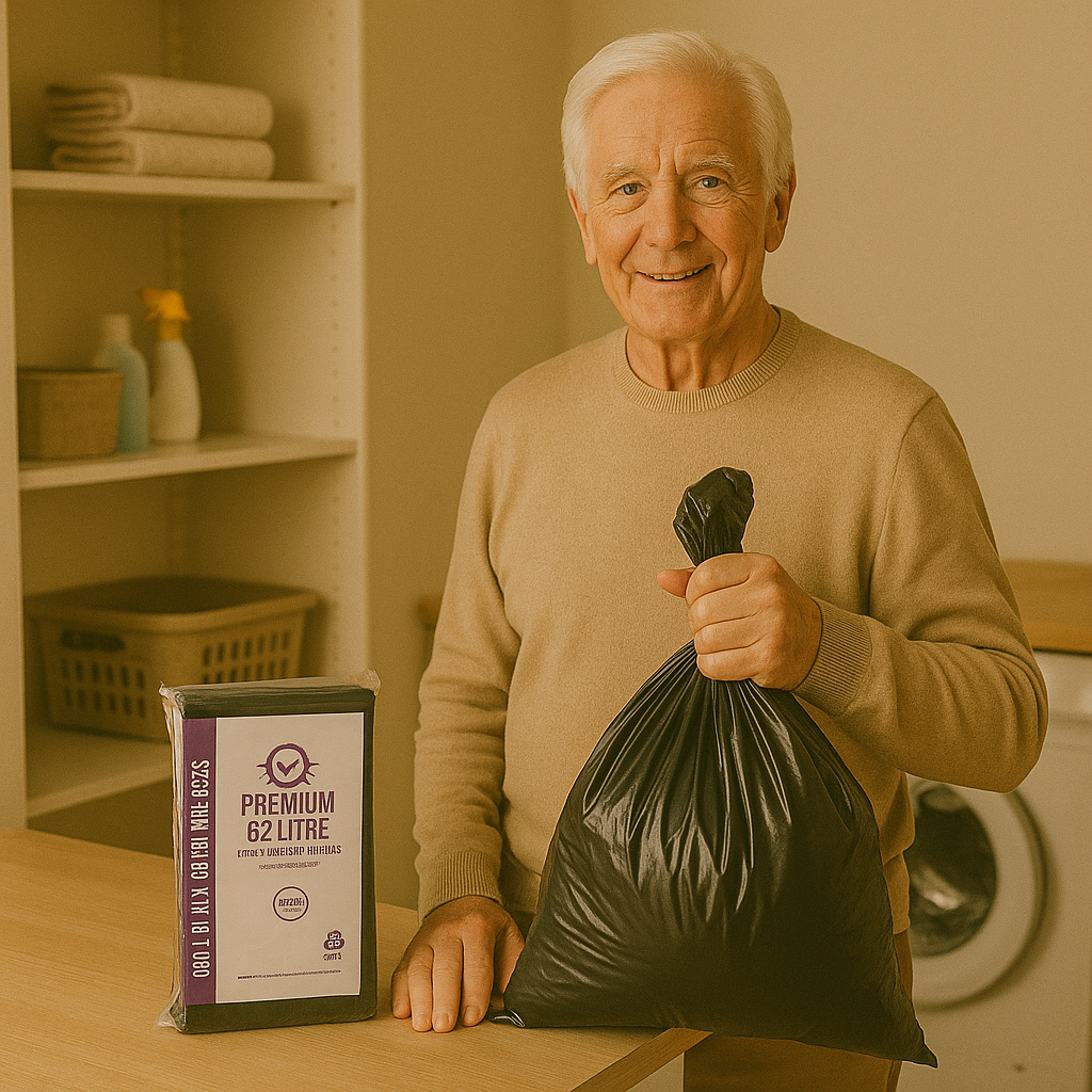 Premium Garbage Bags Black 82L 4x50's