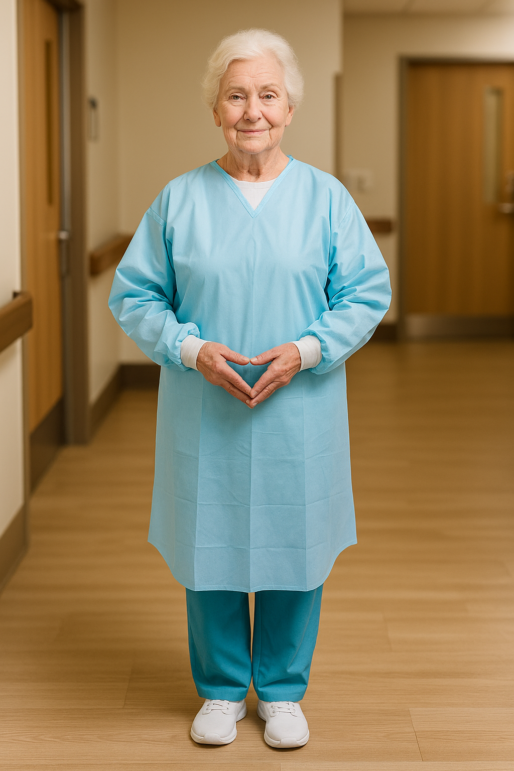 Gown Impervious Thumbs Up Universal Blue C75