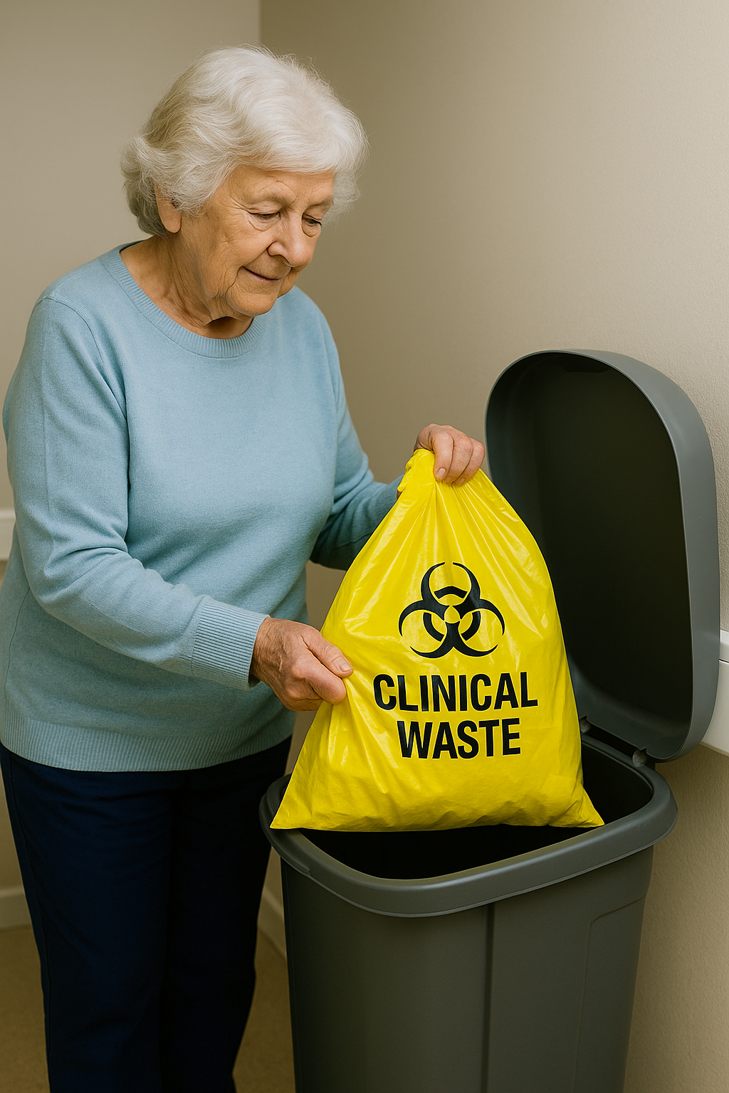 Bio-Hazard Waste Bag Yellow 60 x 86cm 60L Pack 25