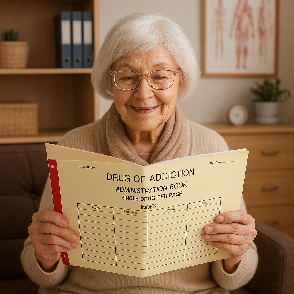 Drug of Addiction Administration Book Single Drug per Page