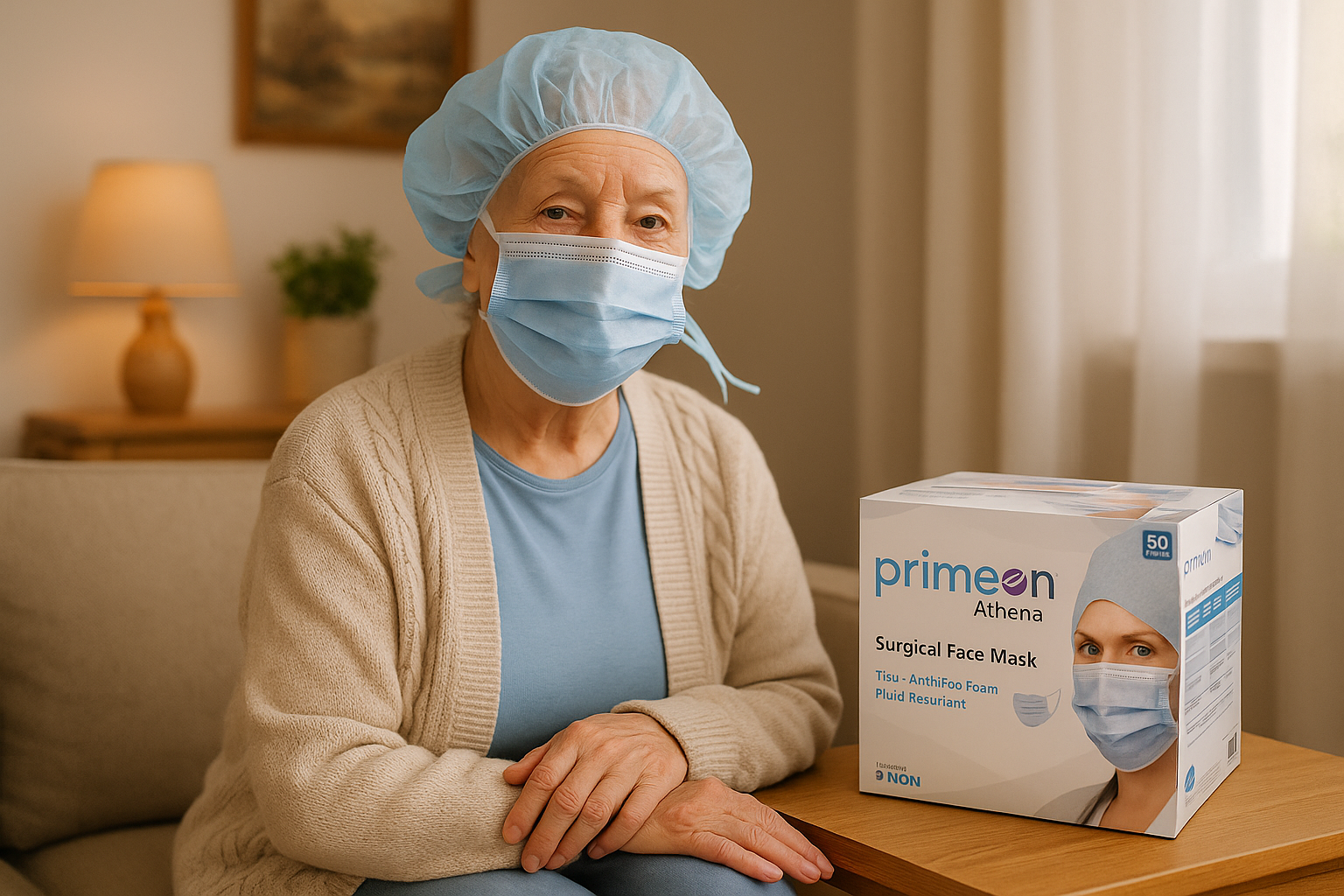 Surgical Face Mask w/ Ties Anti Fog Lvl 3 Fluid Protection B50