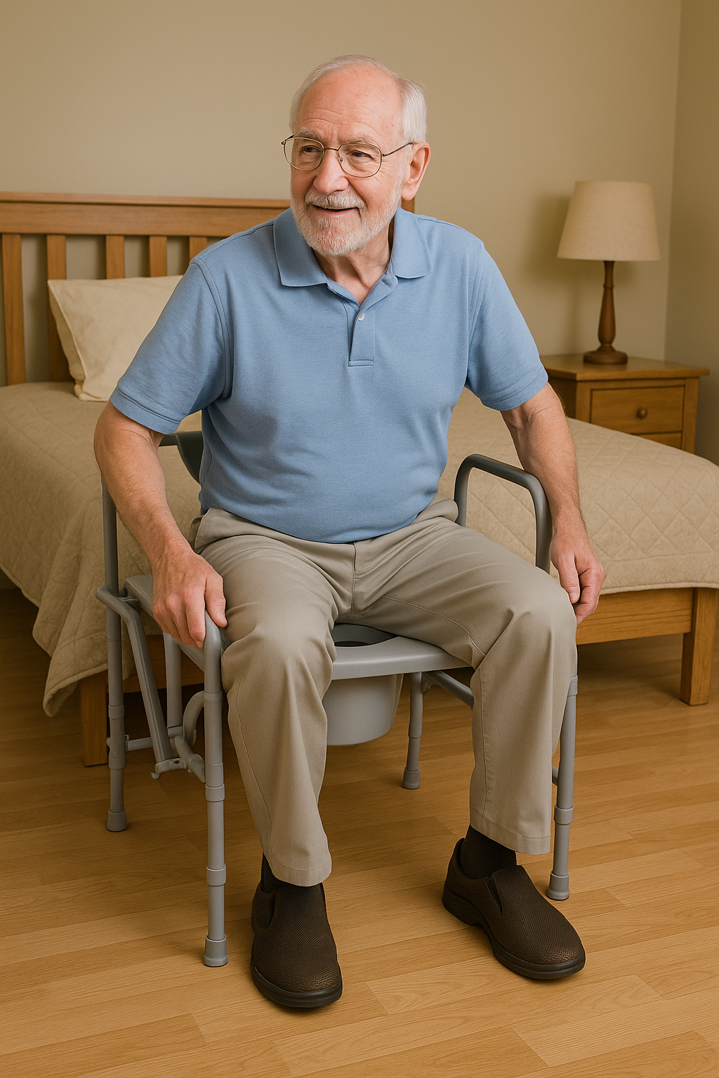 Bariatric Drop Arm Commode/Over Toilet Aid