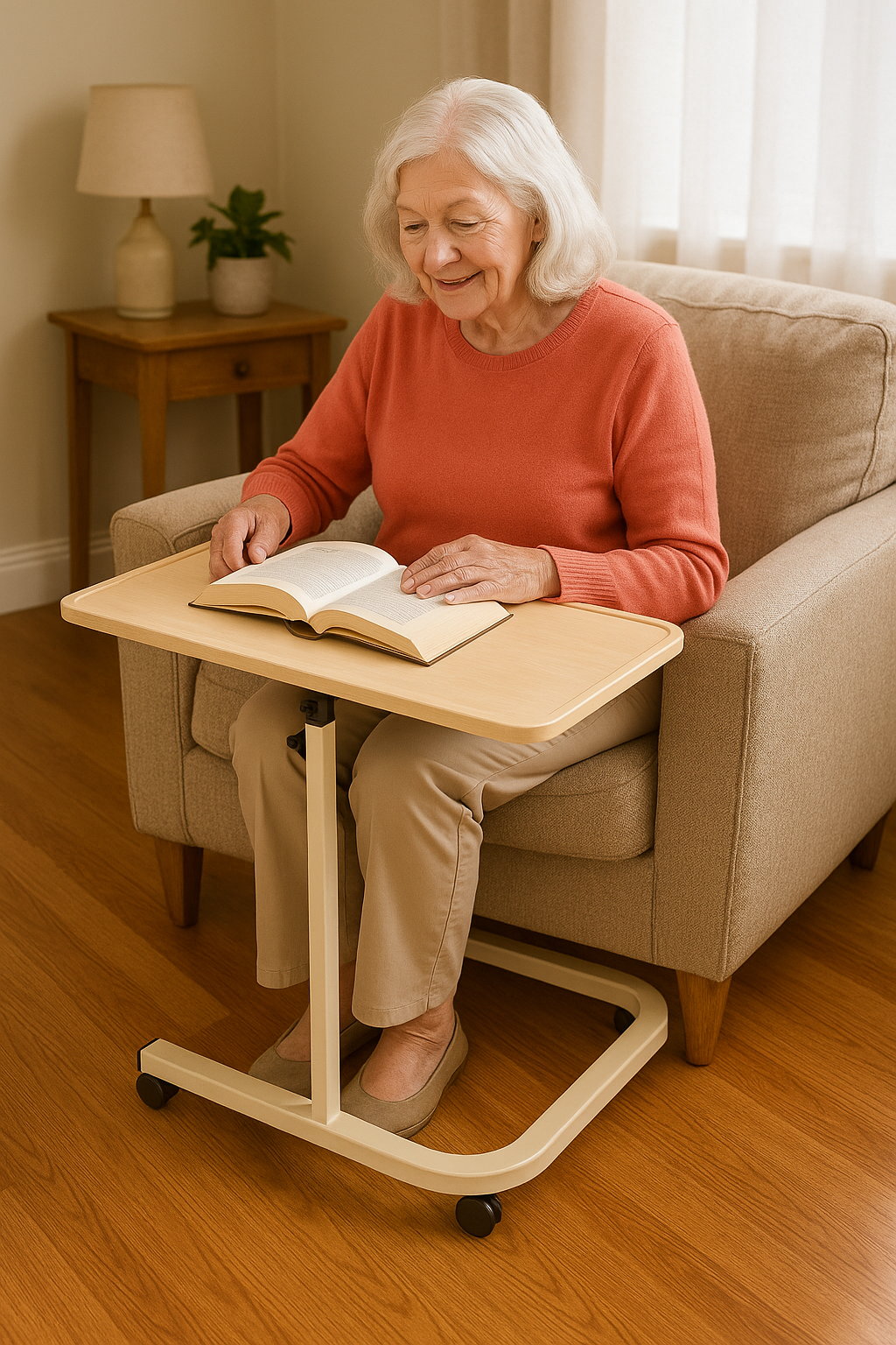 Over Bed/Chair Table Beechwood