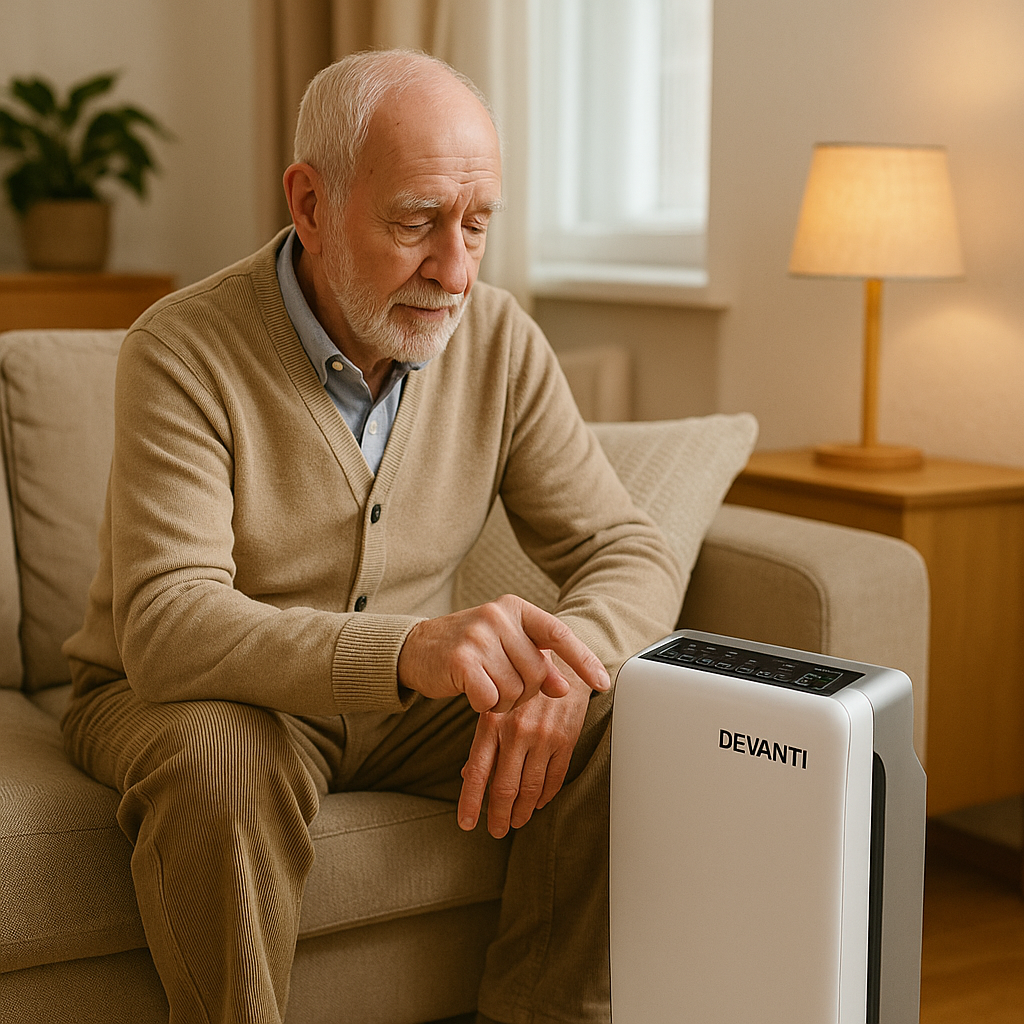 Devanti Air Purifier Cleaner Home Purifiers Odour Sensor HEPA Filter