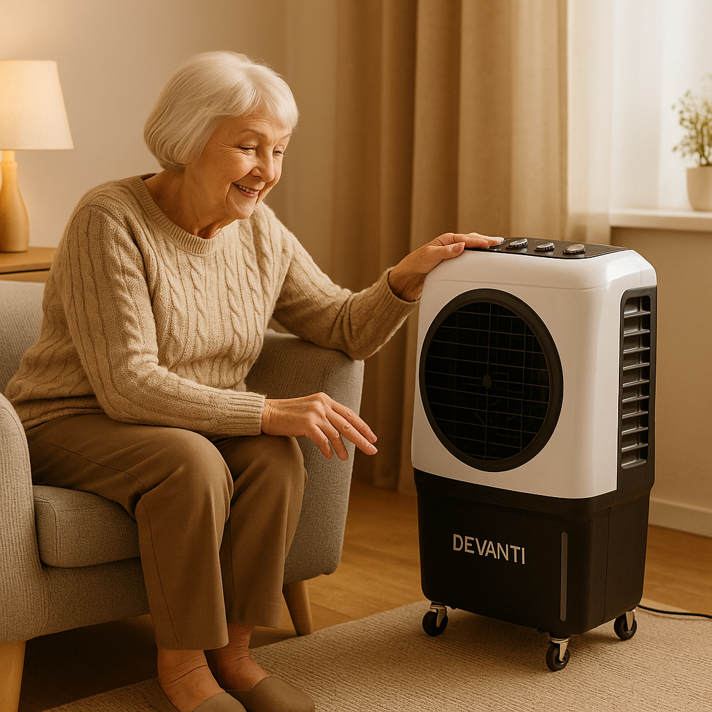 Devanti Evaporative Air Cooler Industrial Commercial Portable Water Fan Workshop