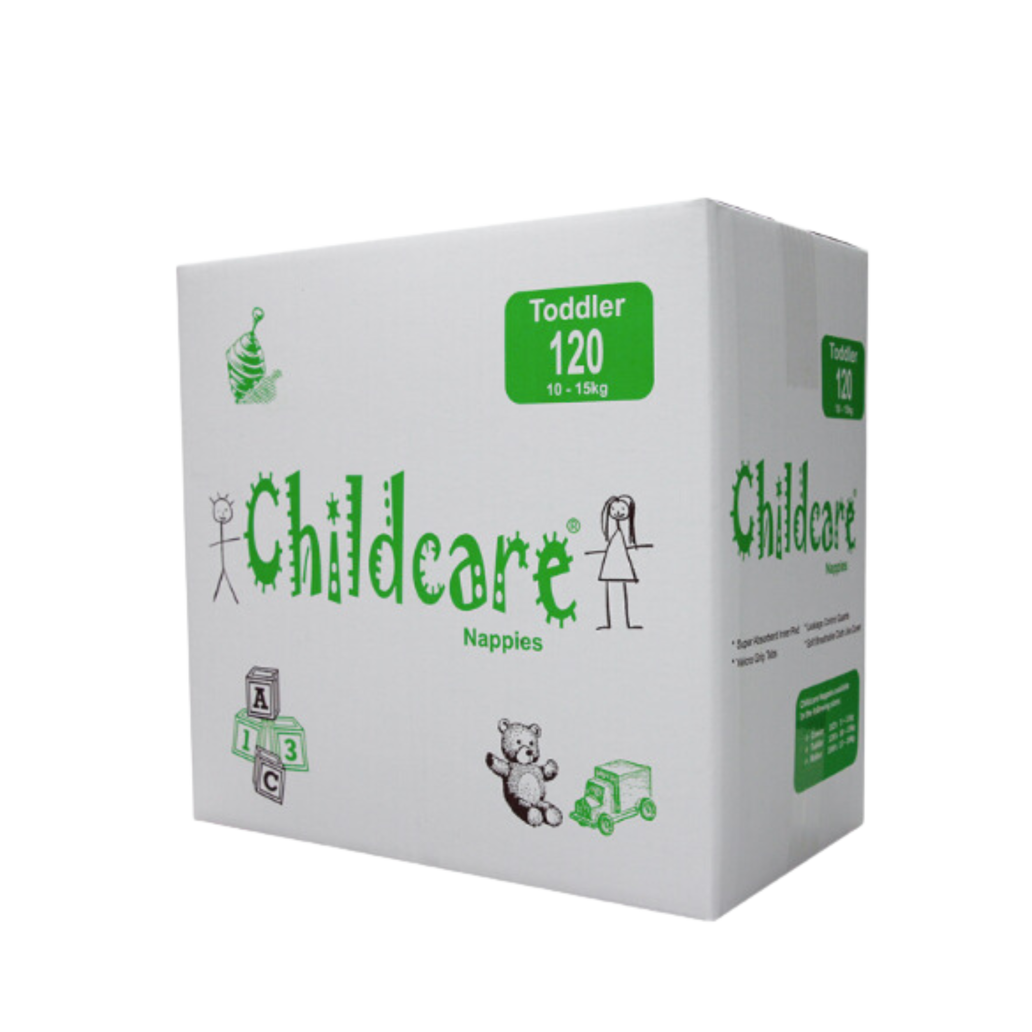 Childcare Nappies Toddler 120's